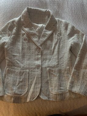 Tailored Cream Textured Women's Blazer